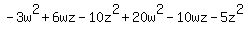 -3w%5E2+%2B+6wz+-+10z%5E2+%2B+20w%5E2+-+10wz+-+5z%5E2