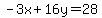-3x%2B16y=28