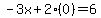 -3x%2B2%280%29=6