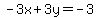 -3x%2B3y=-3