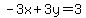-3x%2B3y=3
