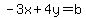 -3x%2B4y=b