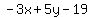 -3x%2B5y-19