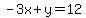-3x%2By=12