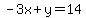 -3x%2By=14