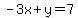 -3x%2By=7