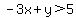 -3x%2By%3E5