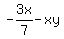 -3x%2F7+-+xy