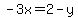 -3x=2-y