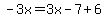 -3x=3x-7%2B6
