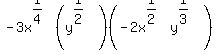 -3x%5E%281%2F4%29%28y%5E%281%2F2%29%29%28-2x%5E%281%2F2%29y%5E%281%2F3%29%29
