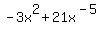 -3x%5E2%2B21x%5E%28-5%29