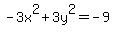 -3x%5E2%2B3y%5E2=-9