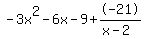 -3x%5E2+-+6x+-+9%2B-21%2F%28x-2%29