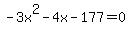 -3x%5E2-4x-177=0