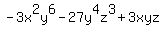 -3x%5E2y%5E6-27y%5E4z%5E3%2B3xyz
