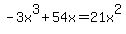 -3x%5E3%2B54x=21x%5E2