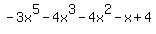 -3x%5E5-4x%5E3-4x%5E2-x%2B4