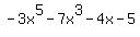 -3x%5E5-7x%5E3-4x-5