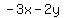 -3x-2y