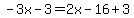 -3x-3=2x-16%2B3