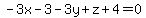 -3x-3-3y%2Bz%2B4=0