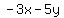 -3x-5y