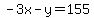-3x-y=155