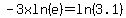 -3xln%28e%29=ln%283.1%29