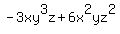 -3xy%5E3z+%2B+6x%5E2yz%5E2