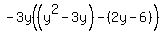 -3y%28%28y%5E2-3y%29-%282y-6%29%29