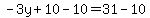 -3y%2B10-10=31-10