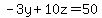 -3y%2B10z+=+50