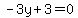 -3y%2B3=0