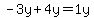 -3y%2B4y=1y