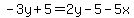 -3y%2B5=2y-5-5x