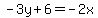 -3y%2B6=-2x