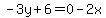 -3y%2B6=0-2x