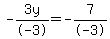 -3y%2F-3++=+-7%2F-3