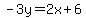 -3y=%2B2x%2B6