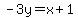 -3y=%2Bx%2B1