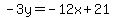 -3y=-12x%2B21