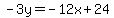 -3y=-12x%2B24