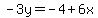 -3y=-4%2B6x
