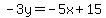 -3y=-5x%2B15