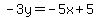 -3y=-5x%2B5