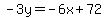 -3y=-6x%2B72