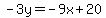 -3y=-9x%2B20