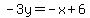 -3y=-x%2B6