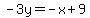 -3y=-x%2B9